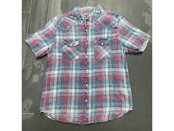 Desert Son by Flag & Anthem Flanel Plaid Blue Red Pearl Snap Western Shirt