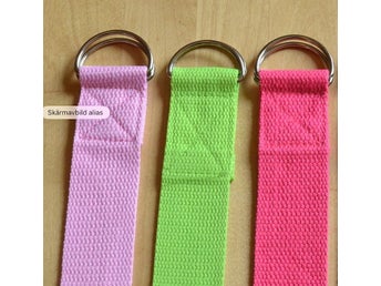 Yogaband 180 cm (ljus rosa), Yogabä , Yoga strap, Fitnessband