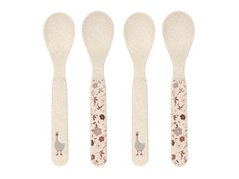 Lässig Sked 4-pack PP/Cellulose Tiny Farmer Sheep/Goose Nature
