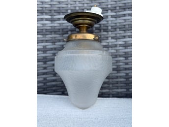 TAKLAMPA - FUNKIS/ART DECO - 30/40-tal - MÄSSING