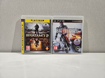 Två PS3-spel: Resistance 2 (Platinum) och Battlefield 4