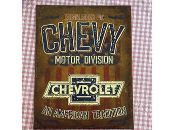 Plåtskylt retro vintage Chevrolet