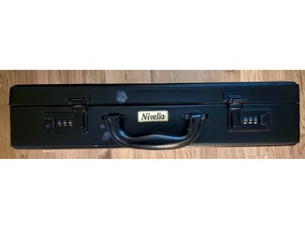 Vintage Attachéväska Portfölj Svart NIVELLA med Kodlås Retro Väska Dokumentväska