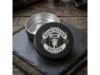 Manchester United - Stilren Metallburk / Snusdosa i Aluminium - Förvaringsdosa