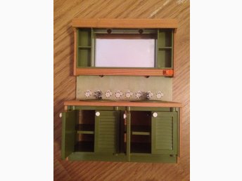 Dockskåpsmöbler lundby två bokhyllor med skåp. på tradera.com