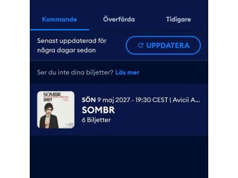 2 biljetter till SOMBR - You Are The Reason World Tour 9 maj 2027