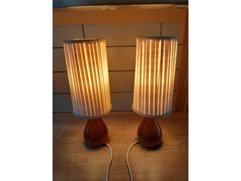 2 bordslampor retro lampor bordslampa