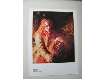 Tavla/plansch/tryck, Anders Zorn, 'Madonna' 21x29 cm