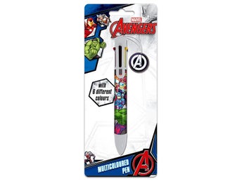 MARVEL AVENGERS BURST PENNA MED 6 FÄRGER Merchandise Merch Bläckpenna Bläck