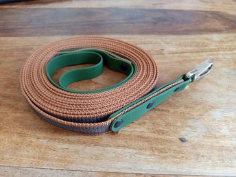 Långlina Spårlina 5 meter / 20mm ljusbrun oliv Anti glid Handtag