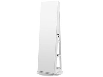 Smyckesskåp med Hellängdsspegel 37×155 cm och LED – Vit JJC007W01