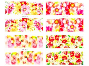NYTT! 4 ARK Nageldekorationer / 3D Water Transfer Nail Art Stickers 313-316