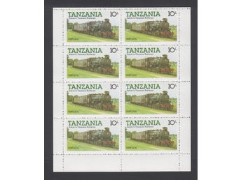 Tanzania. Michel 269 ** i 8-block. Motiv TÅG/TRAIN.