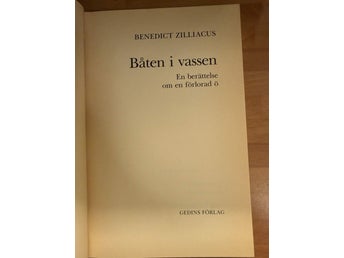 Båten i vassen – Benedict Zilliacus SIGNERAD dedikation Dieter Strand 1991