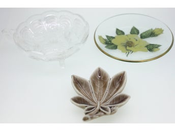 Vintage ashtrays/dishes-mixed designs-FREE postage Sweden