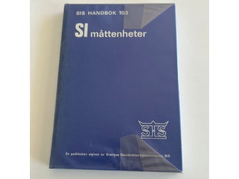 SIS HANDBOK 103 SI måttenheter, 1977