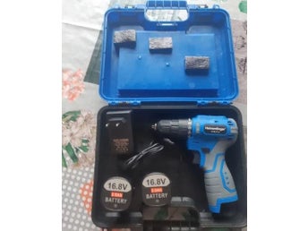 16,8V litiumbatteridriven sladdlös borstlös borrmaskin, 2 hastigheter, med skydd