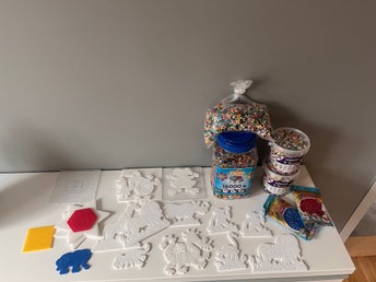 STORT PÄRLPAKET – Hama & Playbox + massor av pärlplattor