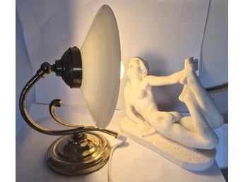 VÄGGLAMPA LYKTAN 540 JUGEND MÄSSING GLAS LAMPA RETRO VINTAGE