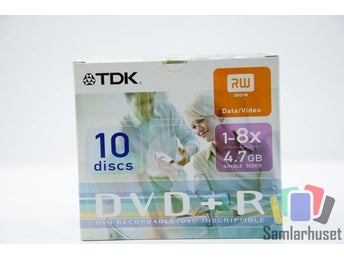 10-Pack TDK DVD +R 4,7GB 1-8x Speed - CD CD-Skiva - Skiva DVD+R RW