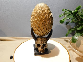 Ägg Drakägg Figurine Handarbete Skin/Läder 22 cm Fantasi Game of Thrones