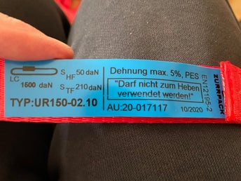 Fyra spännband, 3 st á 2 m och 1 st á 5 m