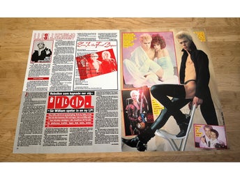 Billy Idol 1987 reportage klipp bild poster Tidningen OKEJ 1980-tal