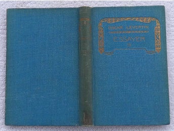 Oscar Levertin: Essayer II (1907) – litteraturkritik