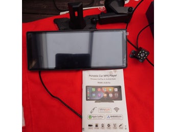 Bärbar bil MP5-spelare med trådlös CarPlay och Android Auto