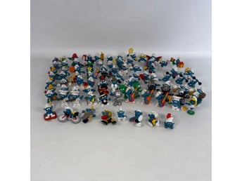 Stor samling Smurfar - figurer