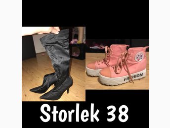 Skor stövlar klackskor sneakers strl 38. Skor stövlar klackskor sneakers strl 38.