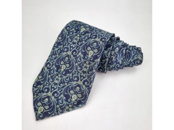 ÄKTA Yves Saint Laurent YSL Slips Siden Silke Silk Sidenslips Blommor blommig