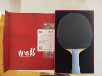 DHS Hurricane Long 3 bordtennisracket med 729 Battle-gummi.