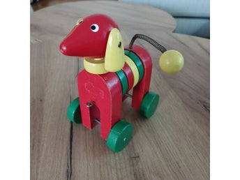 Brio Träleksak draghund retro 50-60 tal troligtvis