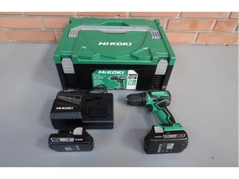 HiKOKI DS18DD Borrskruvdragare, 2st 3,0Ah batterier + laddare i låda. Helt nytt!