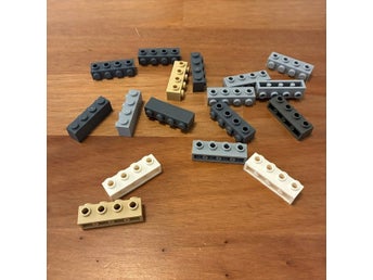 LEGO brick modified 1x4, blandade färger, 17st
