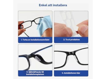 10 par självhäftande näskuddar för glasögon