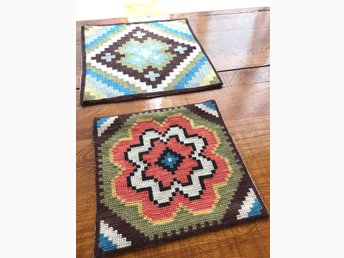 Vackert broderi för applikation sy hobby väska kudde broderade blå grön retro Vackert broderi för applikation sy hobby väska kudde broderade blå grön retro