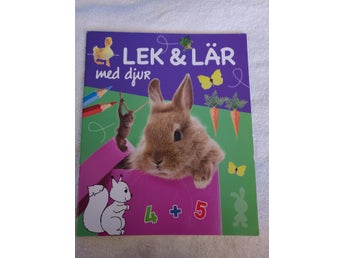 bok Lek & Lär med djur 16x19,5 cm !
