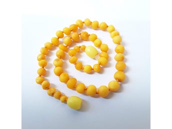 Children Baltic amber beads necklace,Yellow gemstone classic cute kids necklace