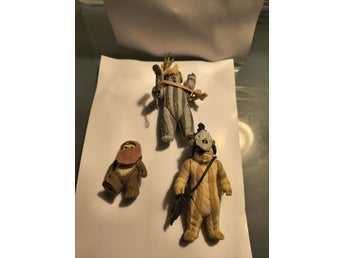 Vintage Star Wars Ewok-lot (3 st.) – Kenner 1983–1984 (Teebo KOMPLETT)