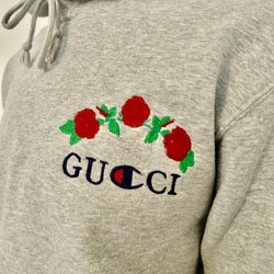 Champion rose hoodie shop gucci