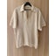 AURALEE Wool Rib Knit Skipper Polo Ecru