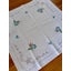 Broderad duk med blommor, handbroderad sommarduk, vintage kaffeduk m broderi